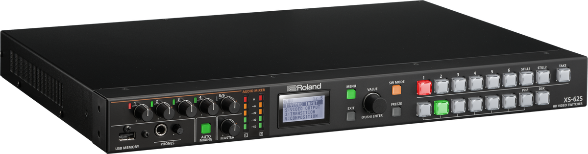 Roland XS-62S 6-Channel Presentation Mixer & Matrix Switcher with SDI/HDMI I/O and Audio