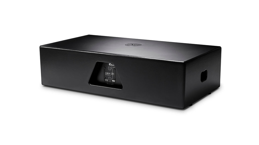 NEXO IDS210 low-profile subwoofer, rear view with connector panel