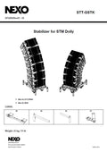 NEXO STT-GSTK stabilizer for the STM dolly, information sheet with drawings