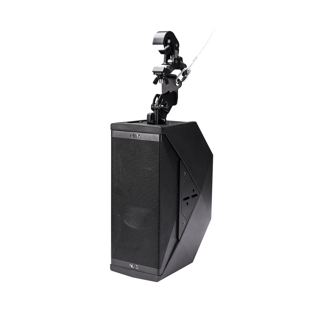 NEXO ID24 compact speaker, touring version, flown vertically from a clamp