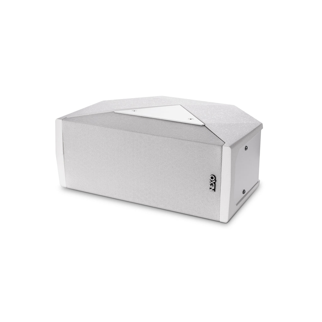NEXO ID24 compact speaker, installation version in white, angled front view