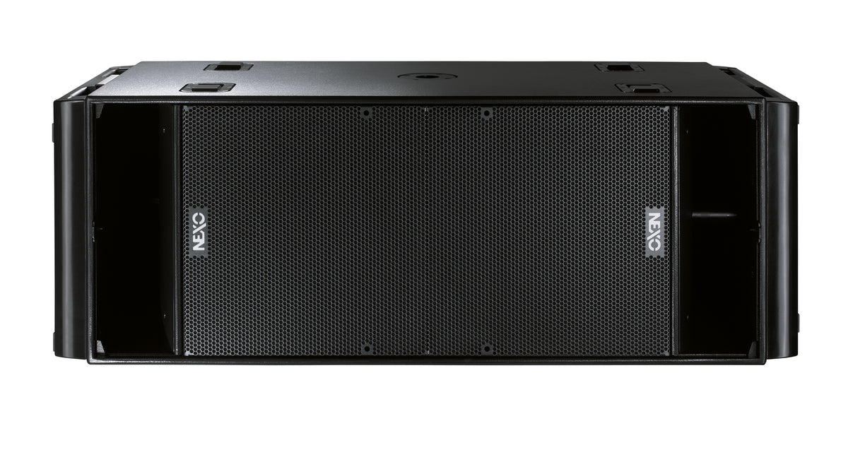 NEXO RS18 subwoofer in black, front view