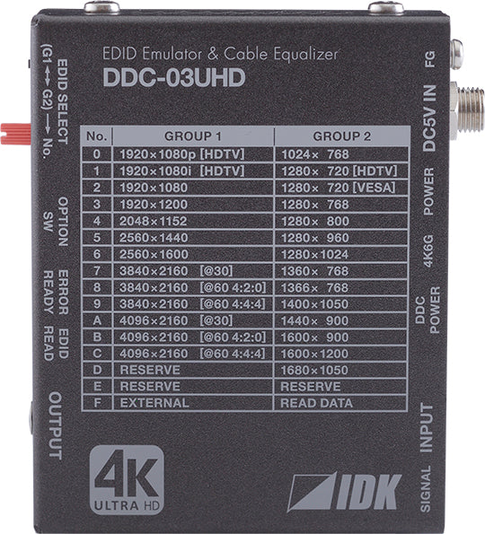 IDK DDC-03UHD-A 4K@60 HDMI EDID Emulator / Cable Equalizer