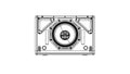 NEXO PNU-P8FLG11060 HF dispersion horn (110° × 60°) for P8, front line drawing