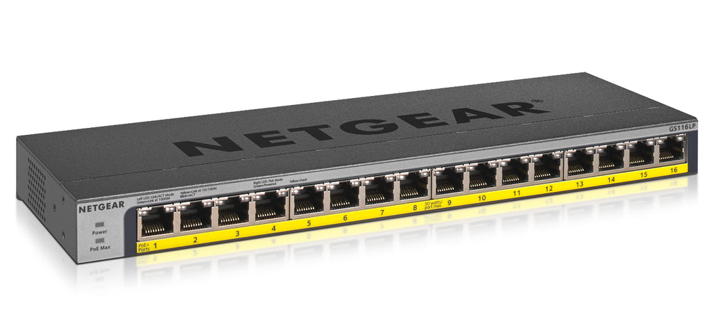 Netgear GS116LP 16-Port PoE+ Switch