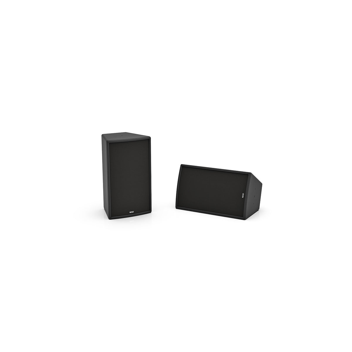 NEXO ePS8 installation speaker in black, upright and horizontal