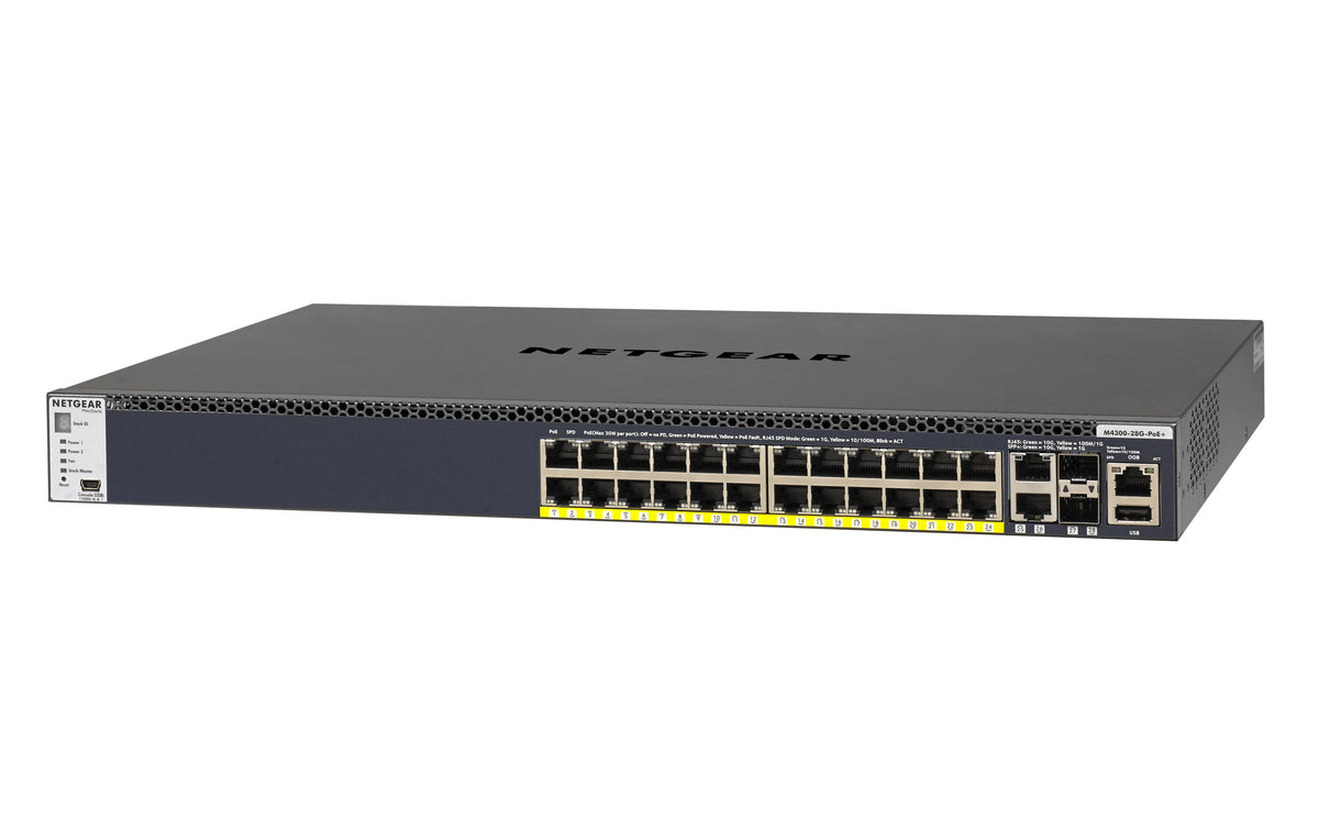 Netgear M4300-28G-PoE+ Managed Switch with APS550W PSU