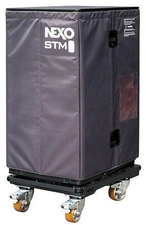 NEXO STT-DCOVER01 cover fitted over STM modules on a single dolly