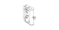 NEXO IDT-PLADAPT pole mount adapter for ID84 and ID84L, line drawing