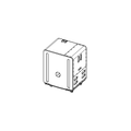 NEXO LNT-WB18 wheelboard with an L18 subwoofer, line drawing