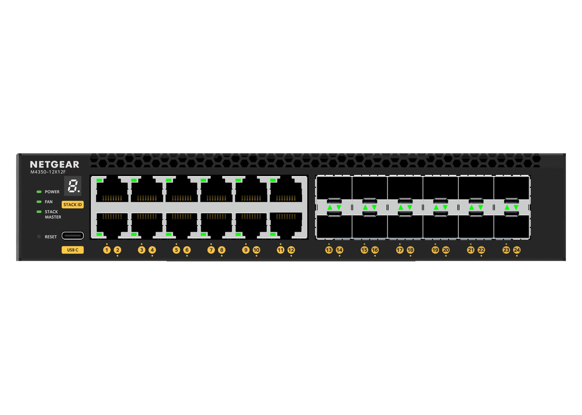 Netgear XSM4324 12x 10G/Multi-Gig and 12x SFP+ Managed Switch