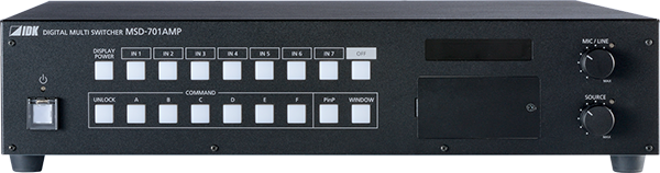 IDK MSD-701AMP Digital Multi Switcher + Amp, 7 Inputs & 1 Output