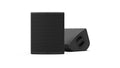 NEXO P12 point source speaker in black, upright and as a floor monitor