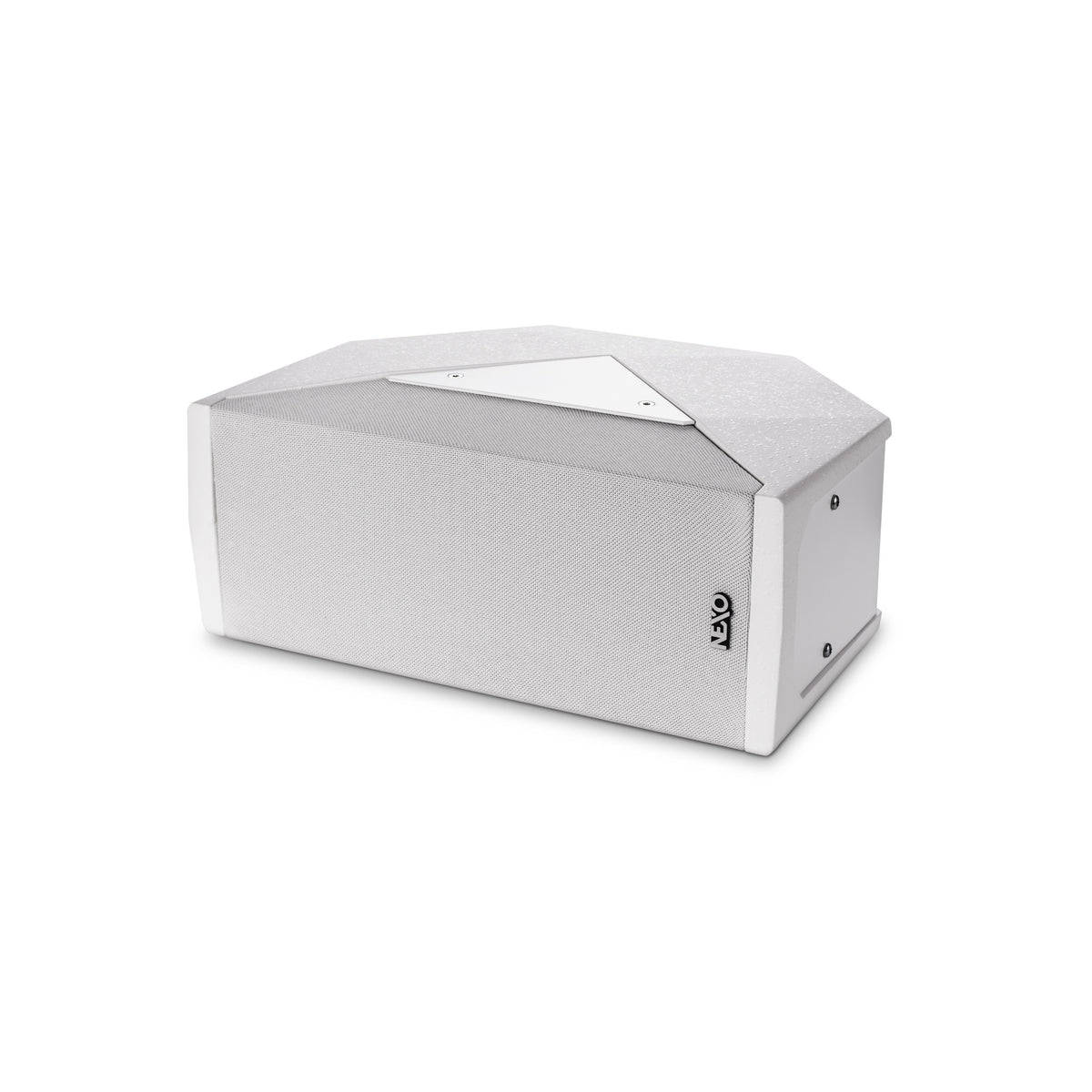 NEXO ID24 compact speaker, installation version in white, angled front view