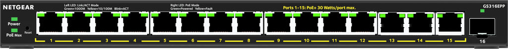 Netgear GS316EPP 16-Port Switch