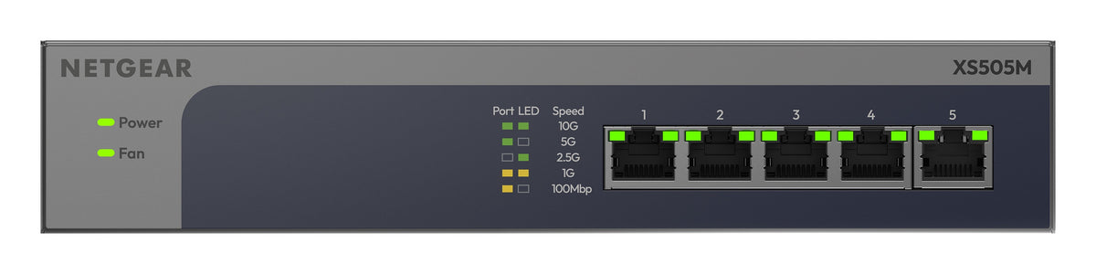 Netgear XS505M 5-Port 10G/Multi-Gig Ethernet Unmanaged Switch