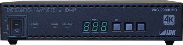 IDK VAC-2000UHD 4K@60 HDMI Distribution Amplifier, 1 Input & 2 Outputs