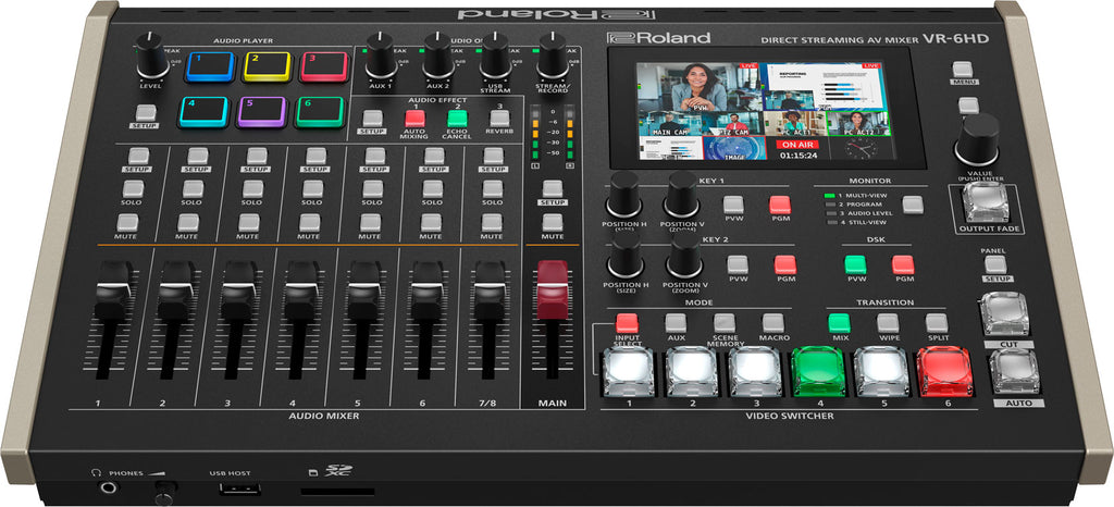 Roland VR-6HD All-in-One AV Mixer for Business Livestreaming