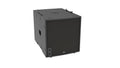 NEXO MSUB12 arrayable subwoofer in black, angled front view