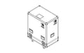 NEXO GMT-6CASEM10 flight case for six GEO M10 modules, line drawing