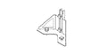 NEXO IDT-BPADAPT bracket for fixing ID84, ID84L or IDS312 to the VNT-BP600 base plate, line drawing