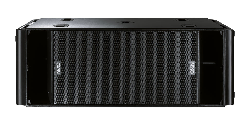 NEXO RS18 subwoofer in black, front view
