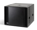NEXO LS18 subwoofer in black, angled front view