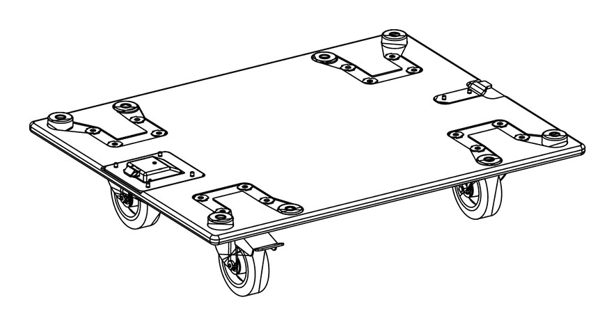 NEXO LST-WB18 wheelboard for LS18, line drawing