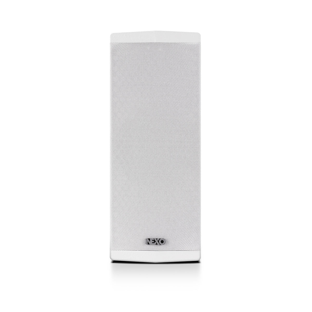 NEXO ID24 compact speaker, installation version in white, front view in vertical orientation