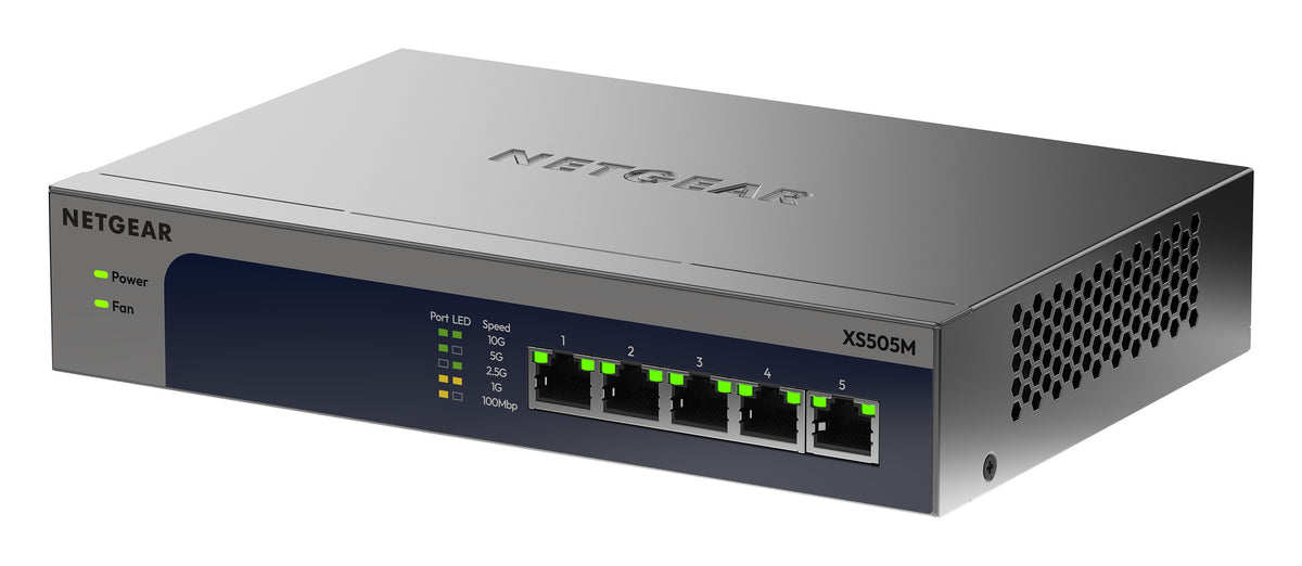 Netgear XS505M 5-Port 10G/Multi-Gig Ethernet Unmanaged Switch