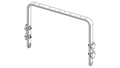 NEXO LNU-HBRK15 horizontal bracket for L15, line drawing