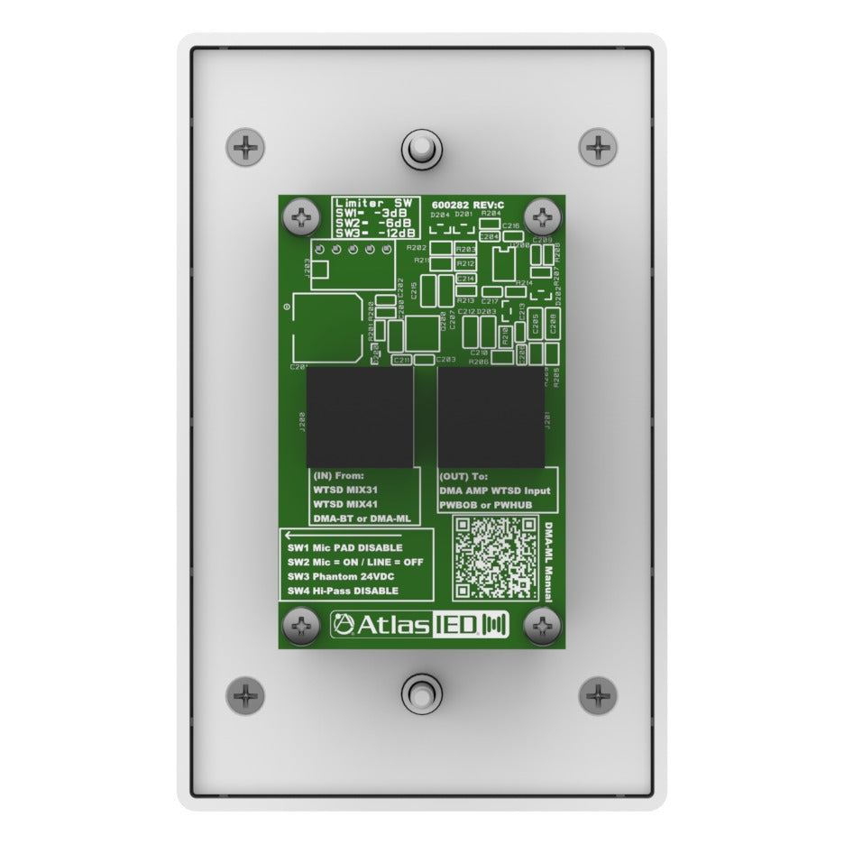 AtlasIED DMA-ML DMA Active Mic/Line Input Wall Plate