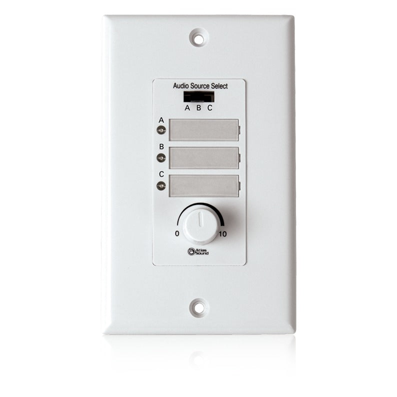 AtlasIED WPD-MIX42RT Wall Plate Input Select Switch Volume Control 10k Pot