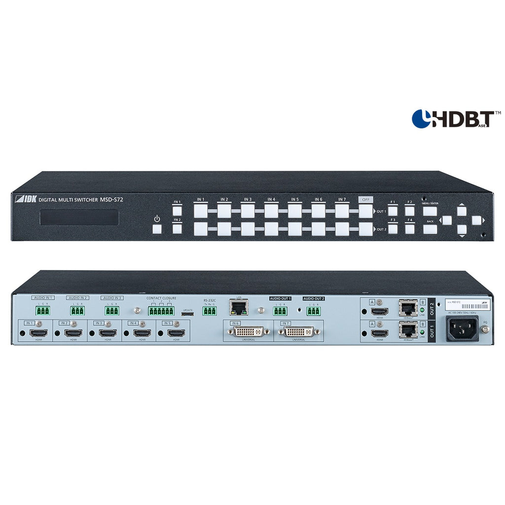 IDK MSD-S72 Digital Multi Switcher 7 Inputs 2 Outputs