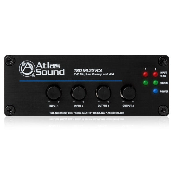 AtlasIED TSD-ML22VCA 2 x 2 Mic/Line Preamp and VCA
