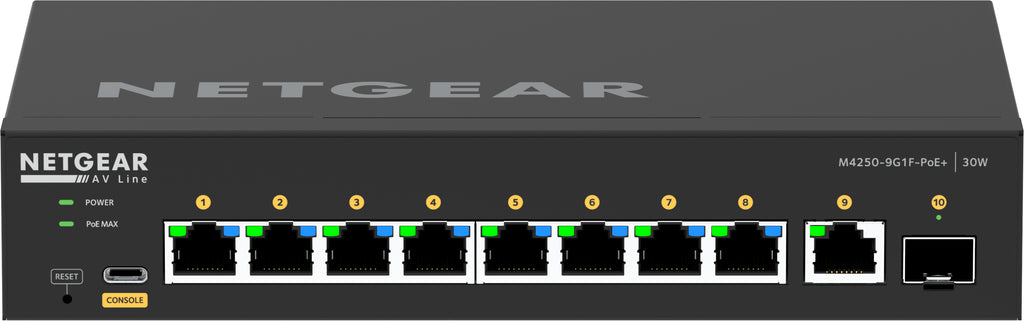 Netgear M4250-9G1F-PoE+ Managed Switch