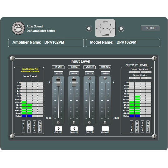 AtlasIED DPA-102PM 2-Channel Networkable 200-Watt, 4Ω Power Amplifier
