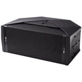 NEXO ID24 compact speaker, touring version in black, angled front view