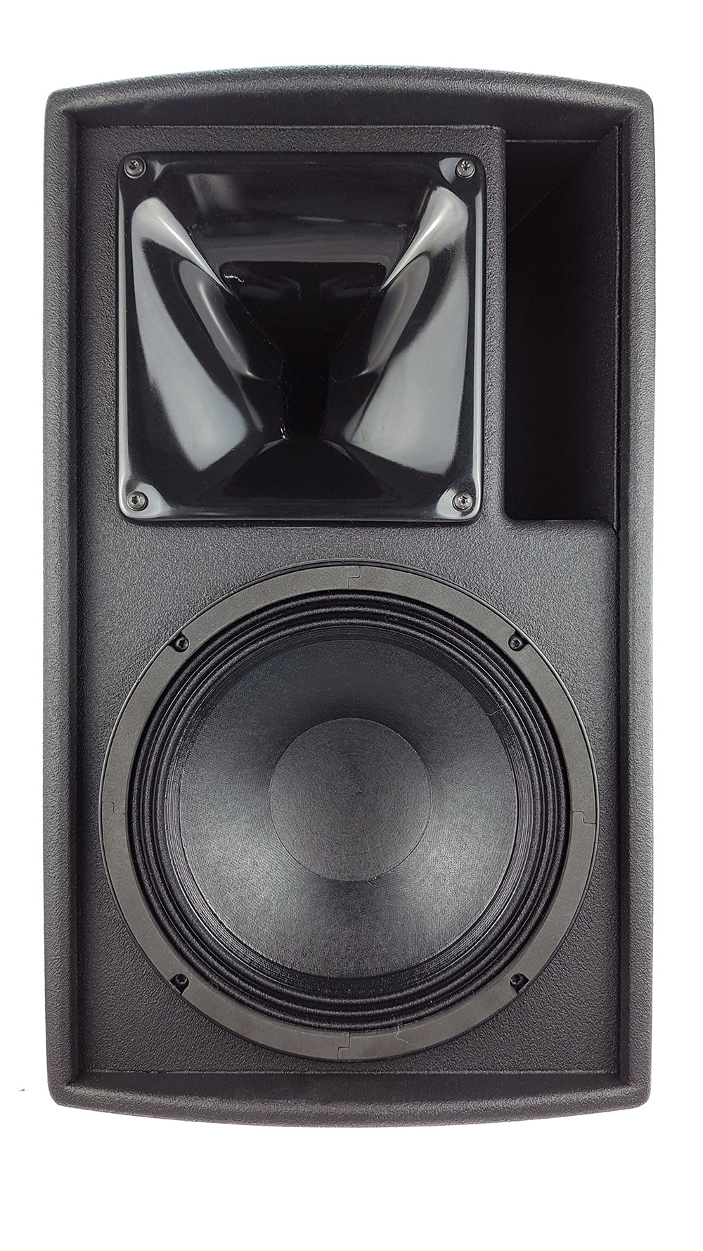 NEXO ePS10 installation speaker without grille, showing the 10-inch woofer and HF horn