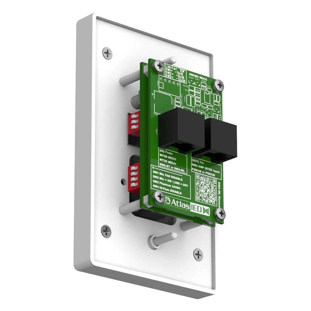 AtlasIED DMA-ML DMA Active Mic/Line Input Wall Plate