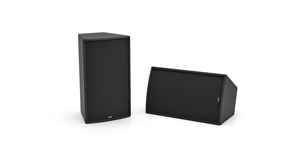 NEXO ePS10 installation speaker in black, upright and horizontal