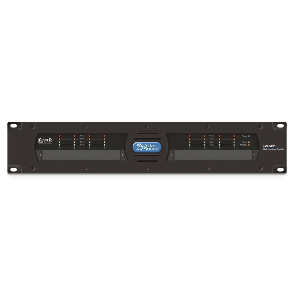 AtlasIED HPA2408 2400W HPA Series Eight Channel Commercial Amplifier