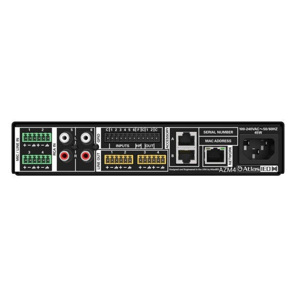 AtlasIED AZM4 Atmosphere 4-Zone Audio Processor