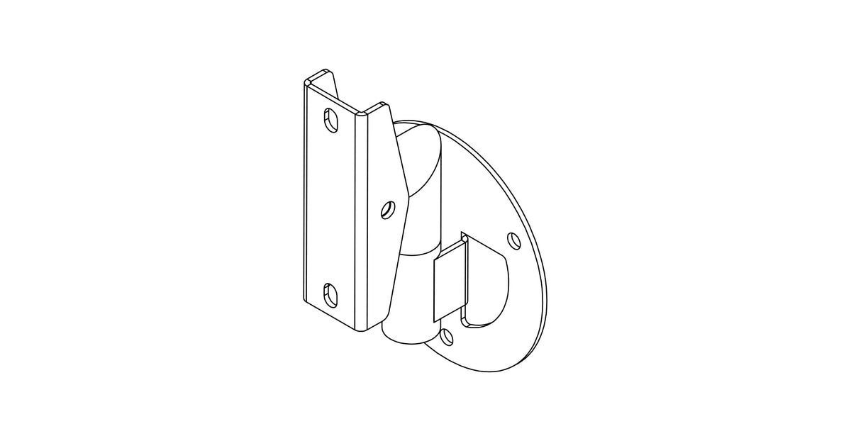 NEXO VNI-WB02 speaker wall mount with ball joint, line drawing