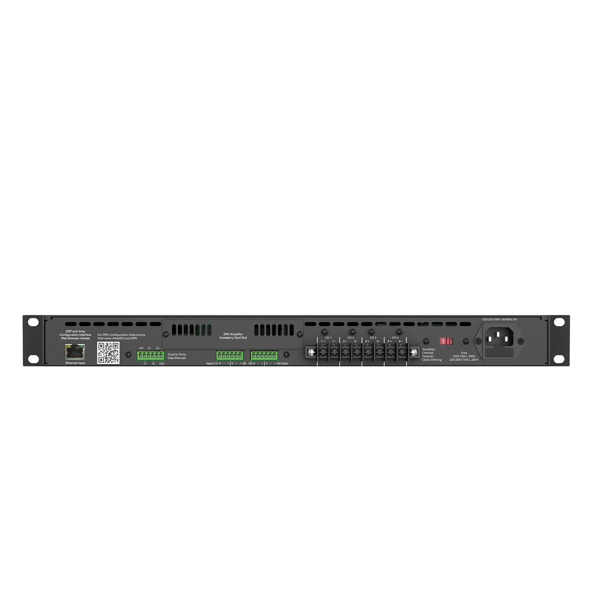 AtlasIED DPA804 800 Watt Amp, Networkable 4Ch Power Amplifier