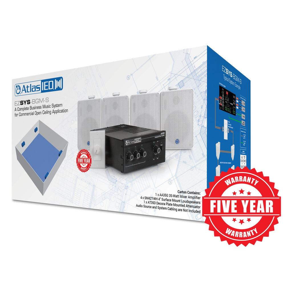 AtlasIED EZSYS-BGM-S Complete Music And Paging System For Business