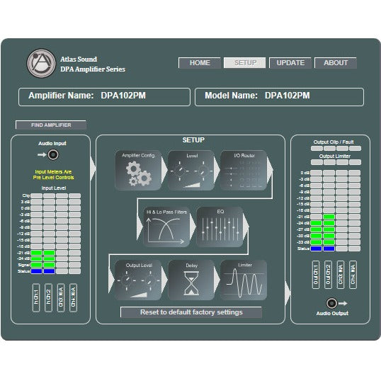 AtlasIED DPA-102PM 2-Channel Networkable 200-Watt, 4Ω Power Amplifier