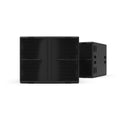 NEXO L20 subwoofer in black, front and angled views