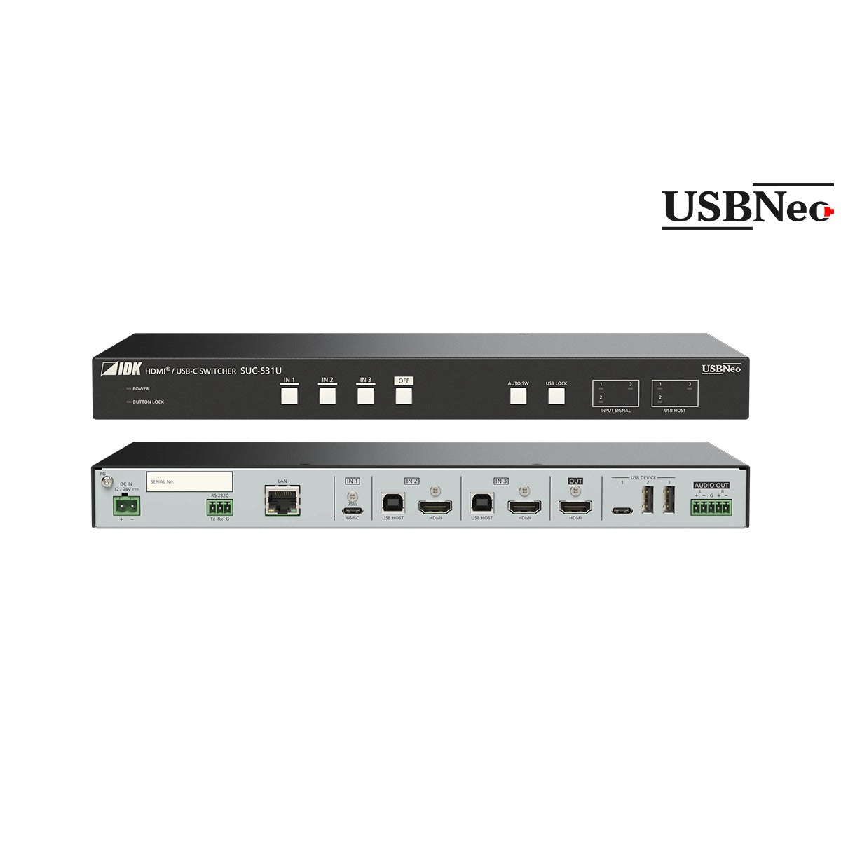 IDK SUC-S31U 4K@60 HDMI & USB-C Switcher 3 Inputs 1 Output