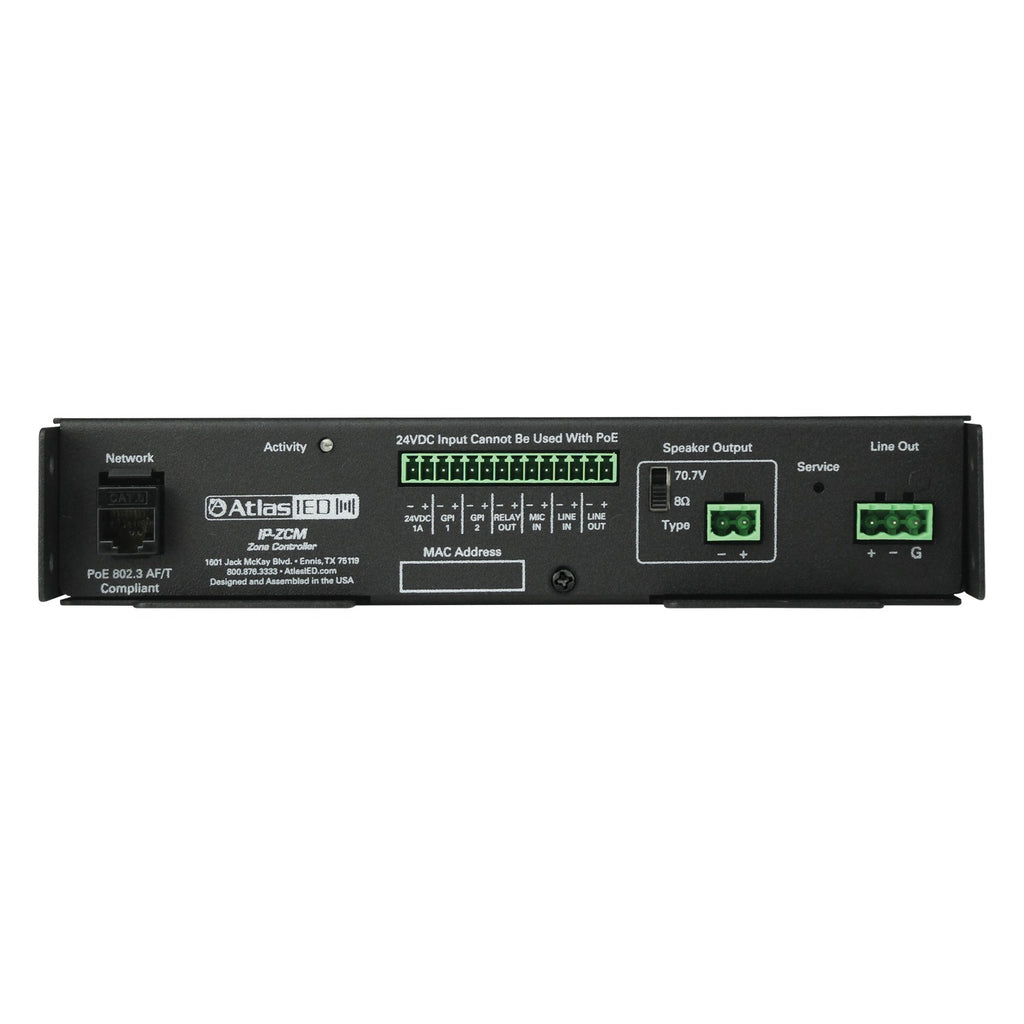 AtlasIED IP-ZCM PoE+ IP-to-Analog Gateway with Integrated Amplifier